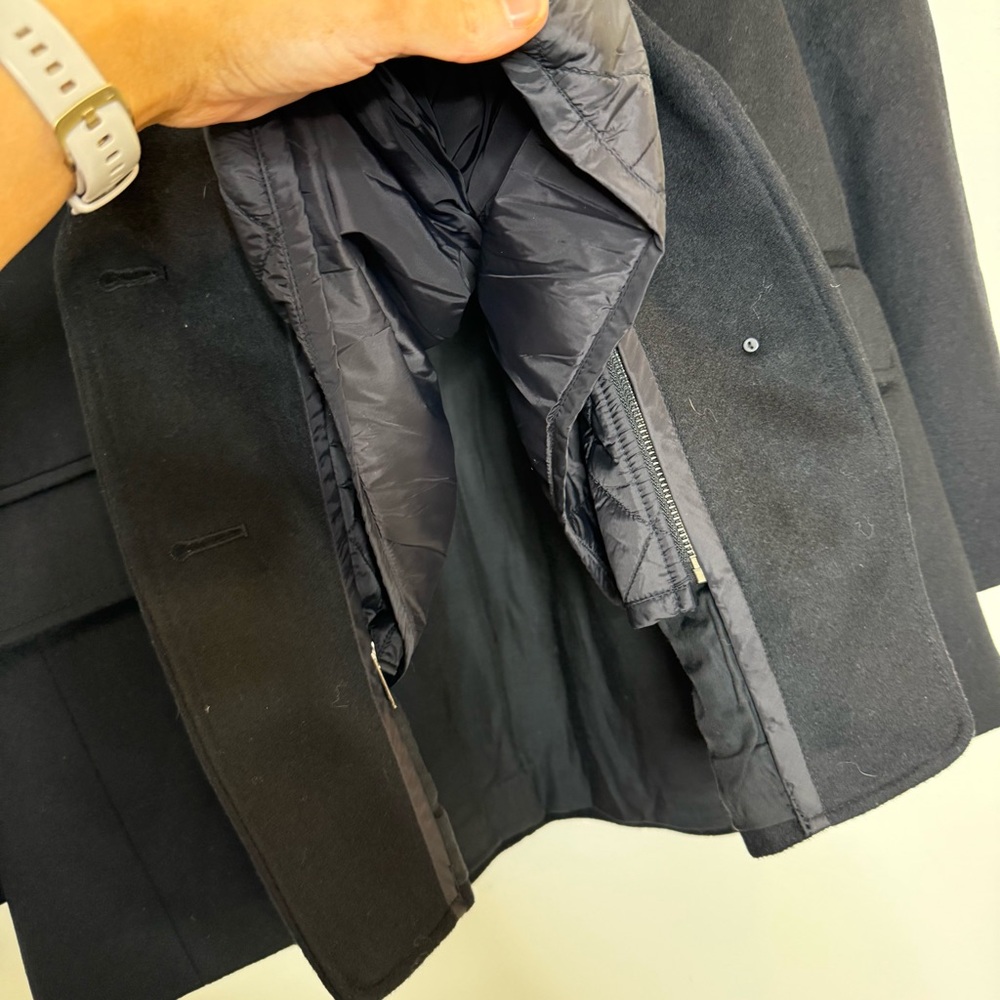 Tibi Recycled Wool Cashmere Double Collar Liam Jacket size small in black - Picture 14 of 16